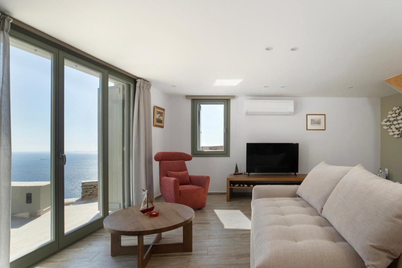 Acron Andros - Luxury Villa With Private Pool Korthio Eksteriør billede