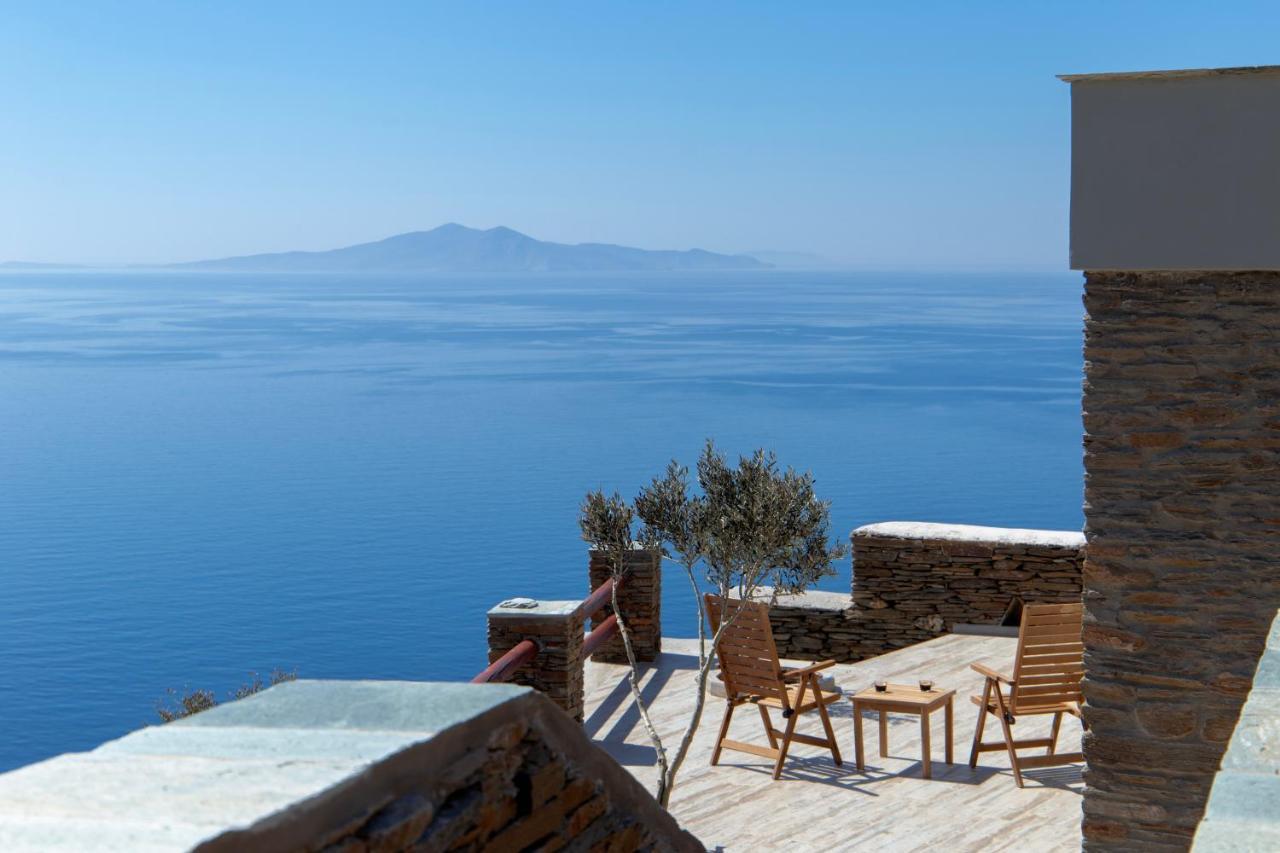Acron Andros - Luxury Villa With Private Pool Korthio Eksteriør billede